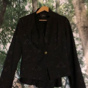 Vintage Guess Set Black Brezer/ Top Sz Medium